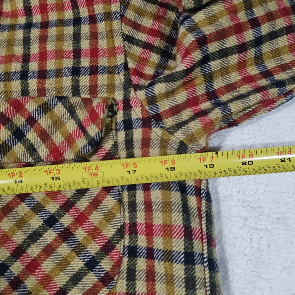 Pendleton Woolen Mills M Wool Yellow Plaid Shirt - Picture 9 of 10
